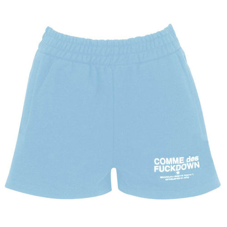 Comme Des Fuckdown Blue Cotton Short - Hilstor
