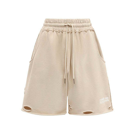 Comme Des Fuckdown Beige Cotton Short - Hilstor