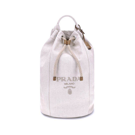 Prada Linen Bucket Bag - Hilstor