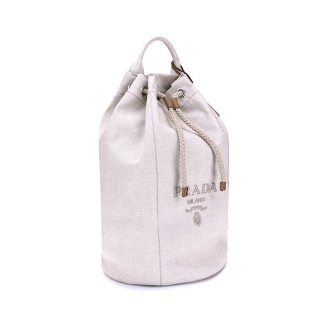 Prada Linen Bucket Bag - Hilstor