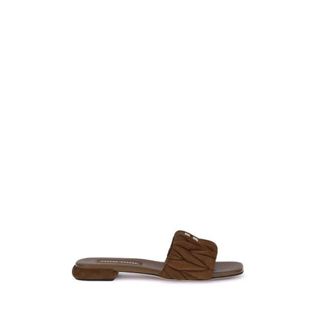 Miu Miu Matelassé nappa leather Sandals - Hilstor