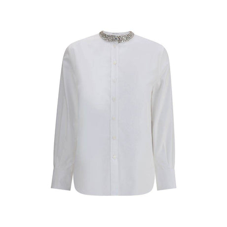 Alexander McQueen Shirt with embellished collar - Hilstor