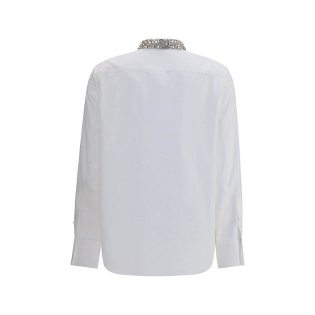 Alexander McQueen Shirt with embellished collar - Hilstor