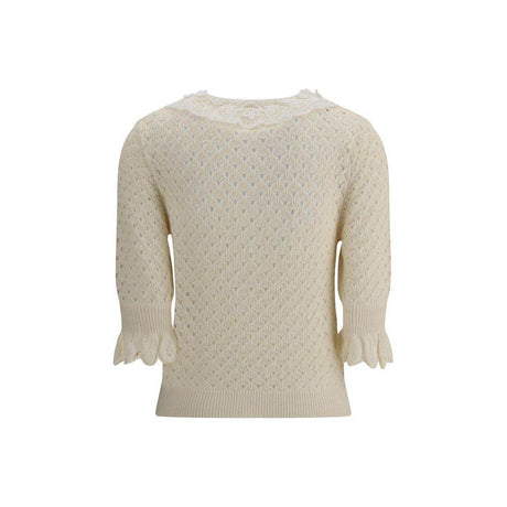 Chloé Sweater with lace collar - Hilstor