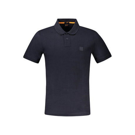 Hugo Boss Blue Cotton Polo Shirt - Hilstor