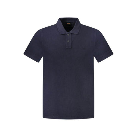 Hugo Boss Blue Cotton Polo Shirt - Hilstor