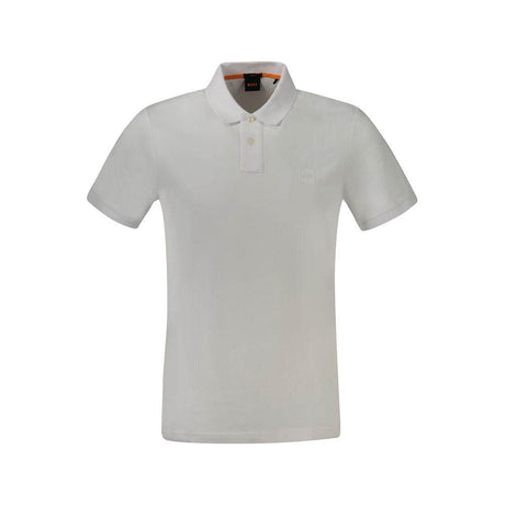Hugo Boss White Cotton Polo Shirt - Hilstor