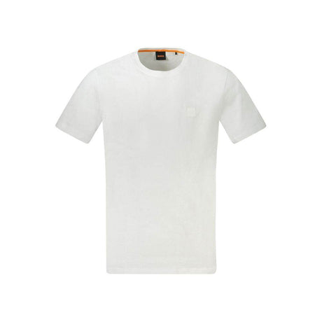 Hugo Boss White Cotton Men T-Shirt - Hilstor