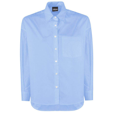 Comme Des Fuckdown Blue Cotton Shirt - Hilstor