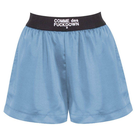 Comme Des Fuckdown Blue Polyester Short - Hilstor