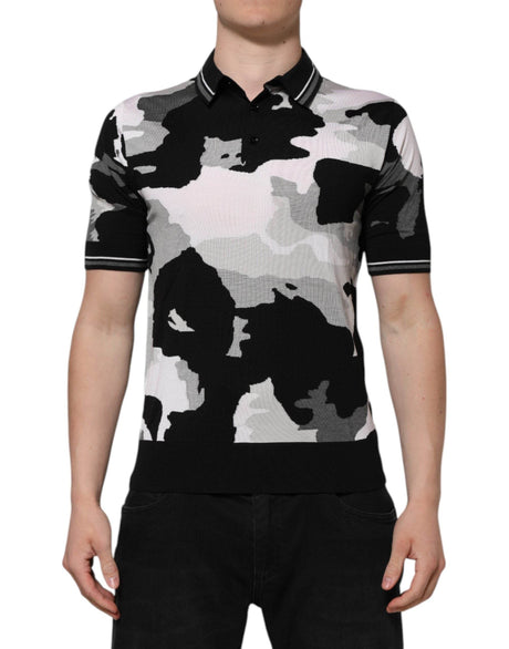 Dolce & Gabbana Multicolor Camouflage Collared Polo T-shirt - Hilstor