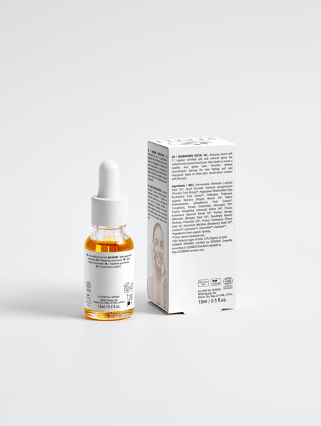 Nourishing Facial Oil with 11 Organic Certified Oils & Berry Extract – Intense Hydration & Glow – COSMOS ORGANIC Certified, Made from Natural Ingredients in Europe by Verelé, 15 ml / 0.51 fl oz - Hilstor