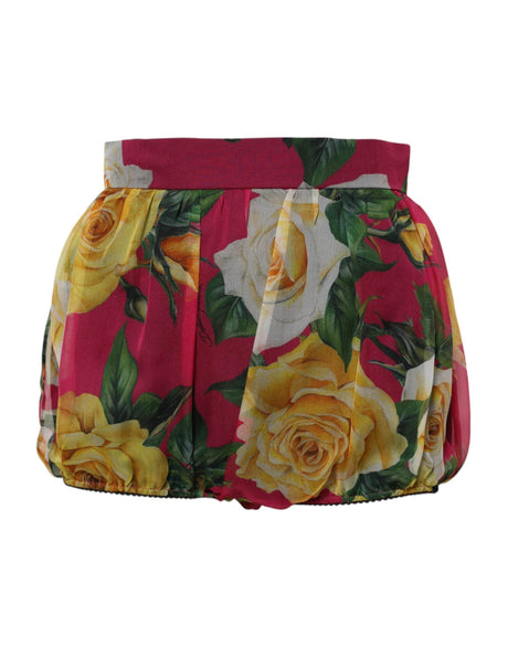 Dolce & Gabbana Red Floral High Waist Women Hot Pants Shorts - Hilstor