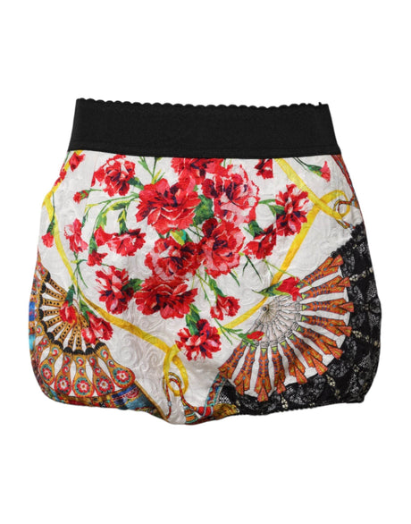 Dolce & Gabbana Multicolor Floral High Waist Hot Pants Shorts - Hilstor