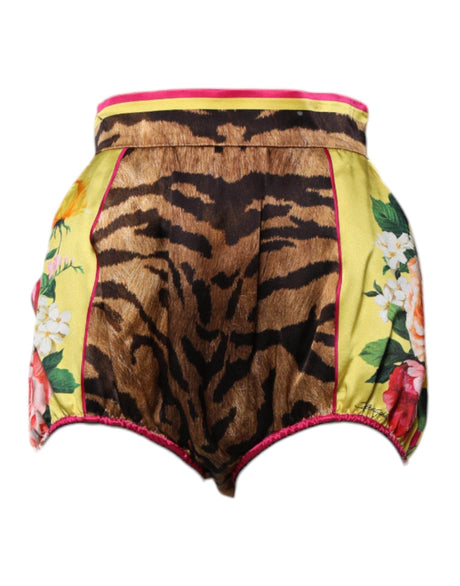 Dolce & Gabbana Multicolor Floral High Waist Hot Pants Shorts - Hilstor