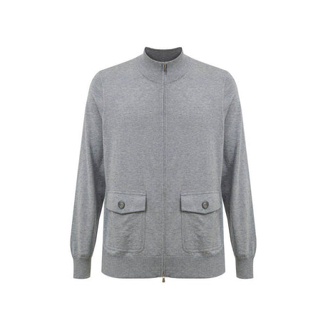 Gran Sasso Gray Cotton Cardigan - Hilstor