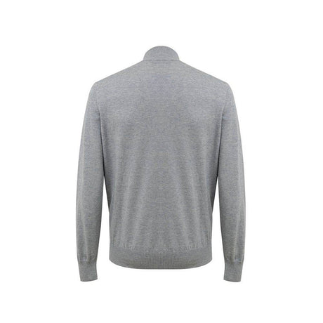 Gran Sasso Gray Cotton Cardigan - Hilstor