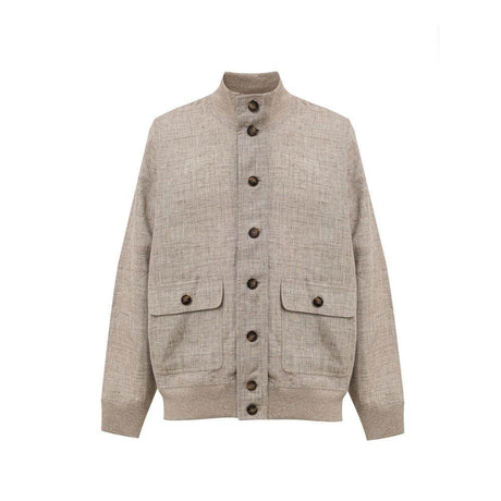 Gran Sasso Beige Linen Jackets & Coat - Hilstor