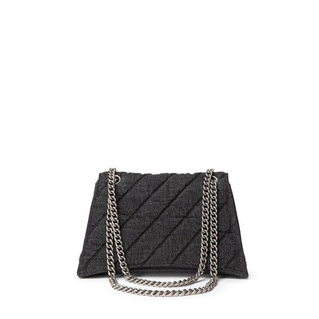 Balenciaga Black Fabric And Leather Shoulder Bag - Hilstor