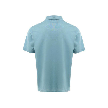 Gran Sasso Blue Cotton Polo Shirt - Hilstor