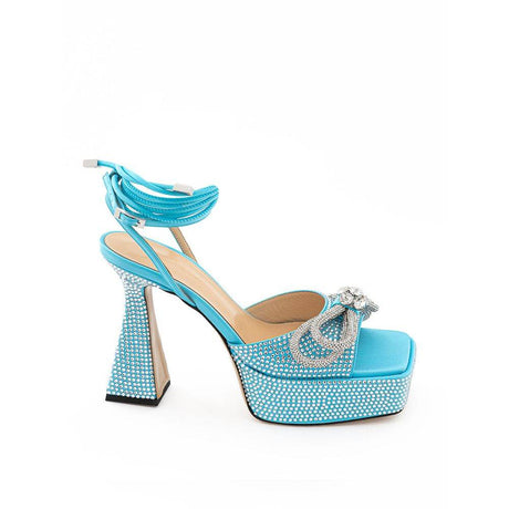 MACH & MACH Blue Leather Platform - Hilstor