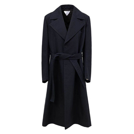Bottega Veneta Blue Cotton Trench Coat - Hilstor