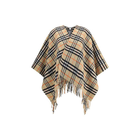 Burberry Archivio Check Cashmere Cape - Hilstor