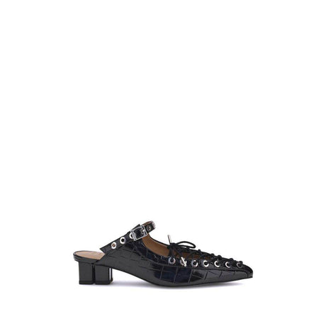 Ganni Oleatex laced Mules - Hilstor
