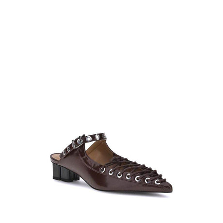 Ganni Oleatex laced Mules - Hilstor