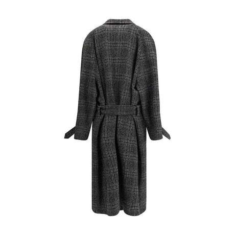 Balenciaga Check long Coat - Hilstor