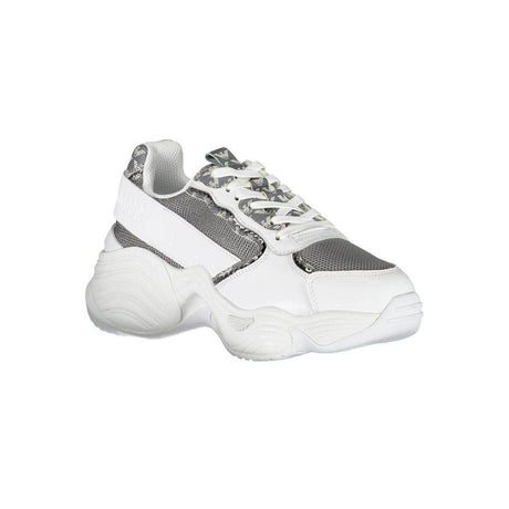 Emporio Armani White Polyester Sneaker - Hilstor