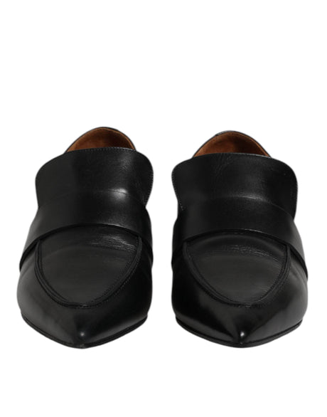 Marsell Black Soft Leather Loafer Pointed Toe Slip On Shoes - Hilstor