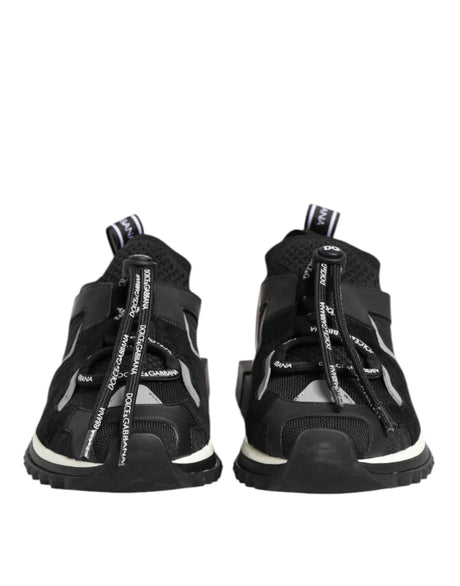 Dolce & Gabbana Black White Logo Sorrento Sneakers Shoes - Hilstor