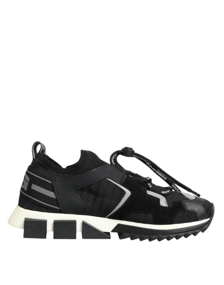 Dolce & Gabbana Black White Logo Sorrento Sneakers Shoes - Hilstor