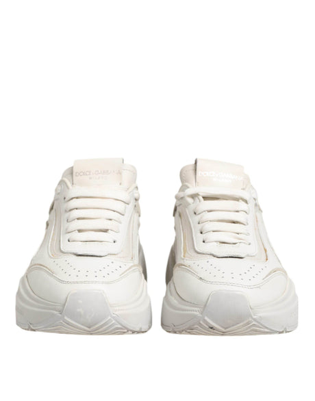 Dolce & Gabbana White DAYMASTER Calf Leather Sneakers Shoes - Hilstor