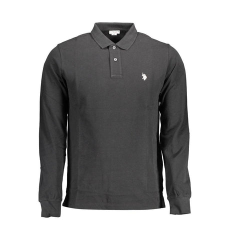 U.S. POLO ASSN. Black Cotton Polo Shirt - Hilstor