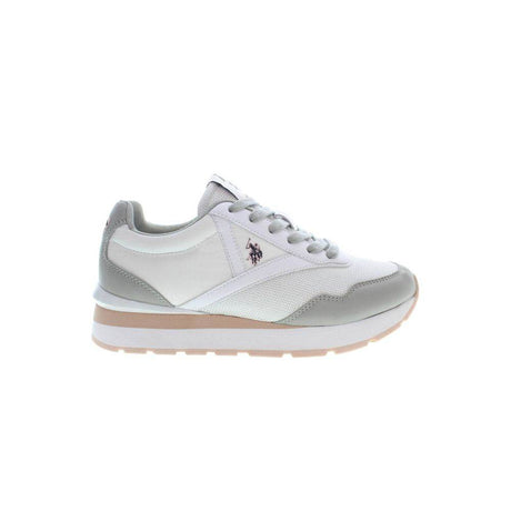 U.S. POLO ASSN. White Polyester Sneaker - Hilstor