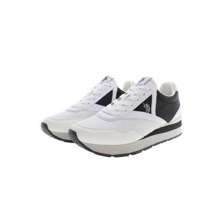 U.S. POLO ASSN. White Polyester Sneaker - Hilstor