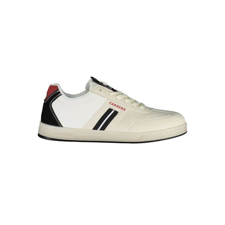 Carrera White Polyester Sneaker - Hilstor