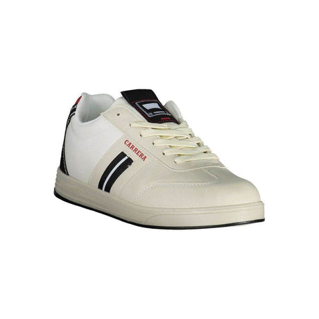 Carrera White Polyester Sneaker - Hilstor