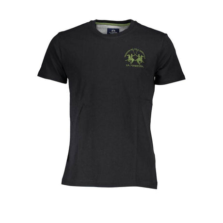 La Martina Black Cotton T-Shirt - Hilstor