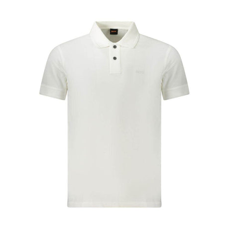 Hugo Boss White Cotton Polo Shirt - Hilstor