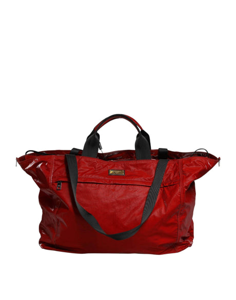 Dolce & Gabbana Red Nylon Hand Shoulder Duffel Travel Bag - Hilstor