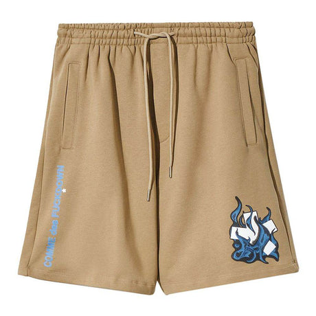 Comme Des Fuckdown Brown Cotton Short - Hilstor