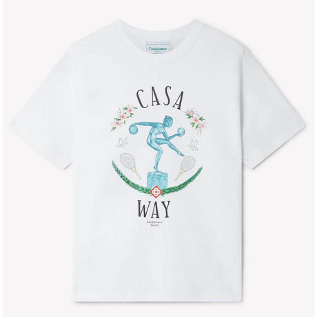 Casablanca White Cotton T-Shirt - Hilstor