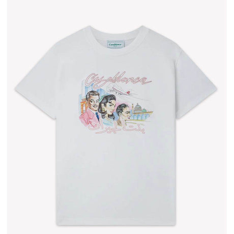 Casablanca White Cotton T-Shirt - Hilstor