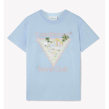 Casablanca Blue Cotton T-Shirt - Hilstor