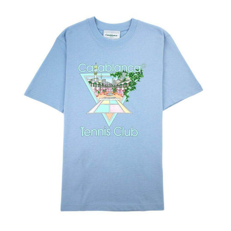 Casablanca Blue Cotton T-Shirt - Hilstor