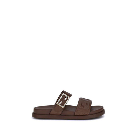 Fendi Logoed Sandals - Hilstor