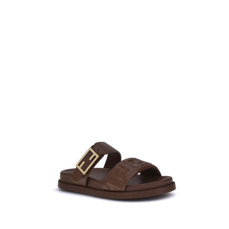 Fendi Logoed Sandals - Hilstor